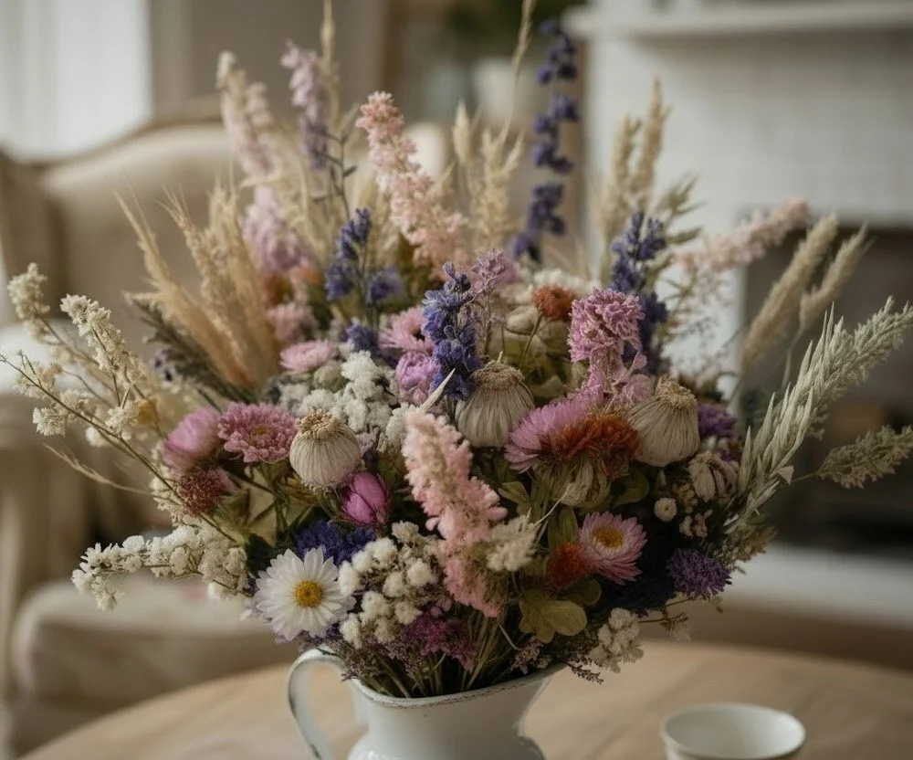 Bouquet de Fleurs Séchées, par Les Cat' Saisons, fleuriste à Charleville-Mézières