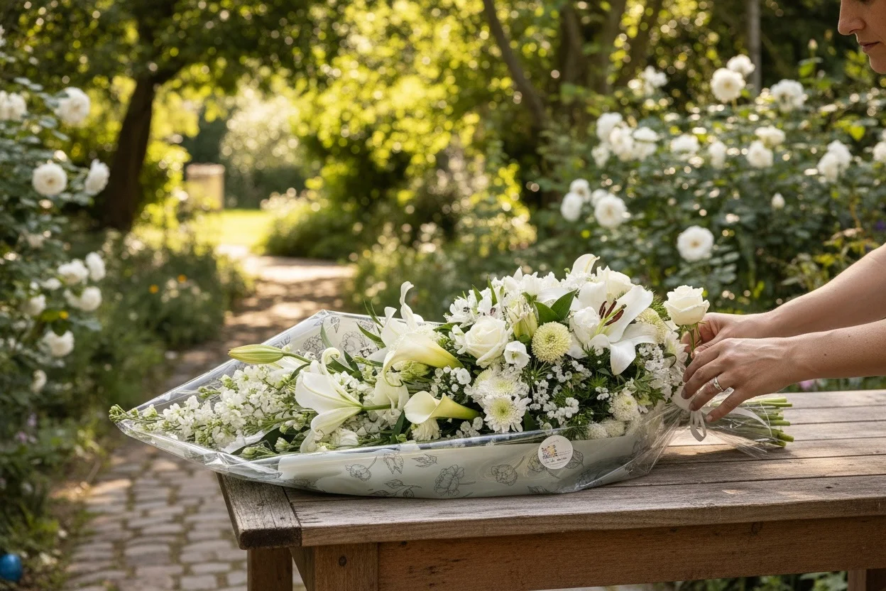 Gerbe de Fleurs, par Les Cat' Saisons, fleuriste à Charleville-Mézières
