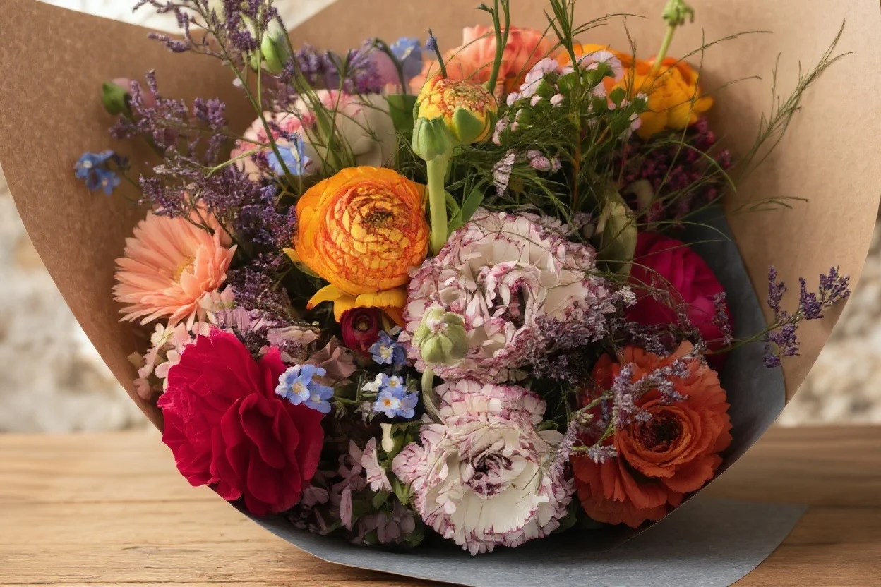 Bouquet de Renoncules, par Les Cat' Saisons, fleuriste à Charleville-Mézières