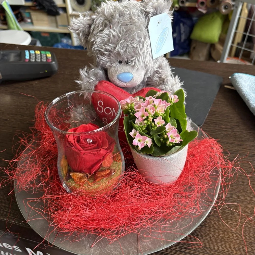 plateau cadeau, par Coeur de Fleur, fleuriste à Gembloux