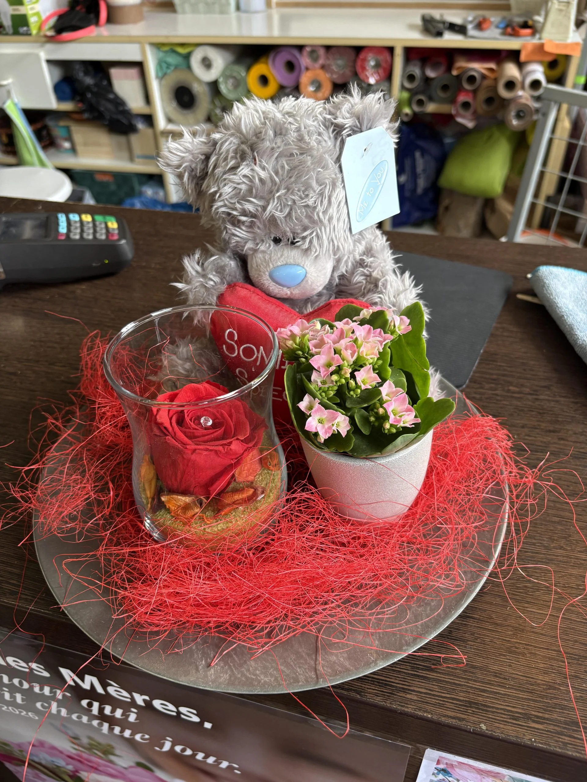 plateau cadeau, par Coeur de Fleur, fleuriste à Gembloux