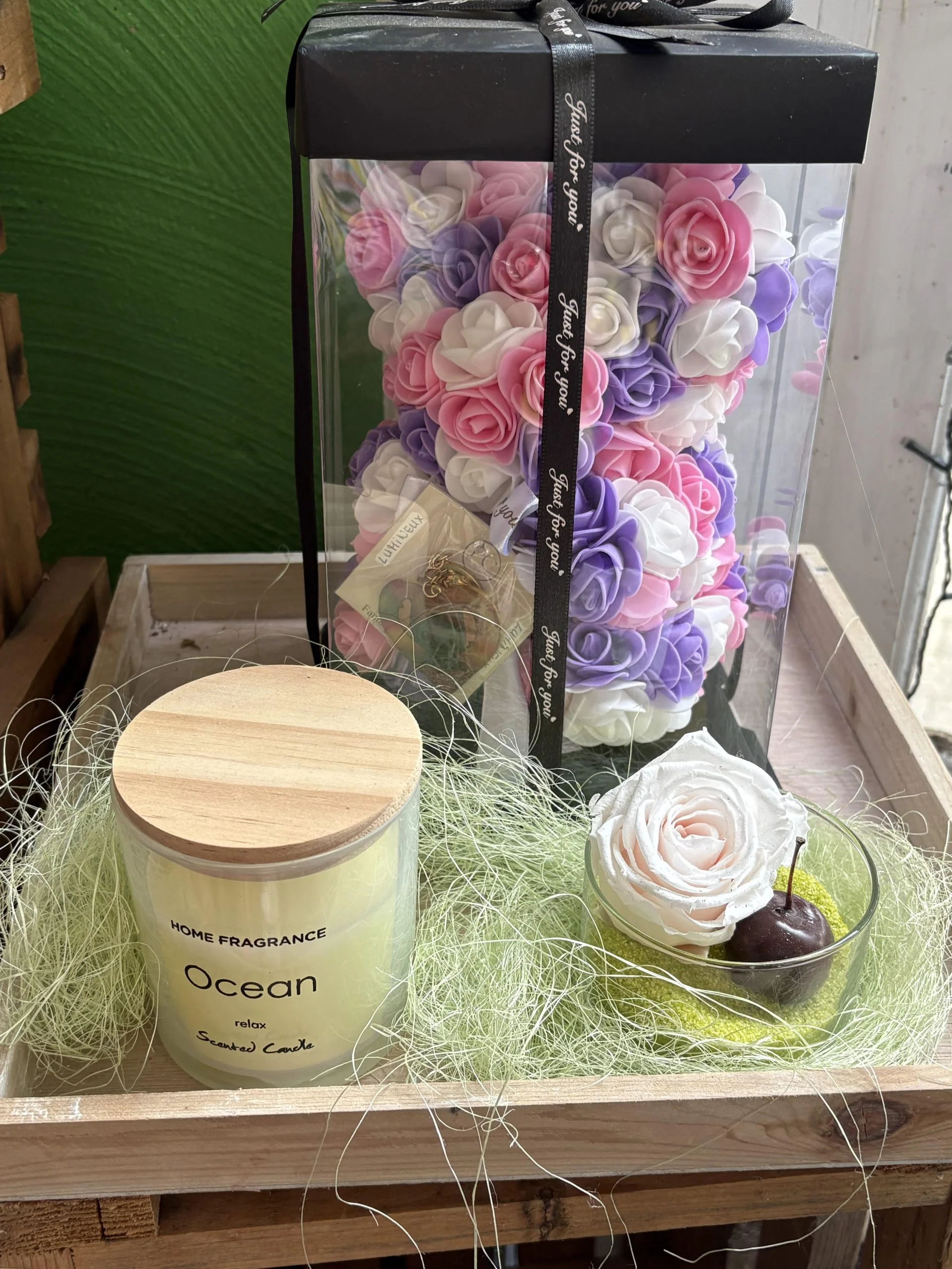 plateau cadeau, par Coeur de Fleur, fleuriste à Gembloux