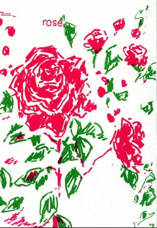 carte illustrée « Rose » – Marina Bradbury, par Pop Flower, fleuriste à Saint-Germain-en-Laye