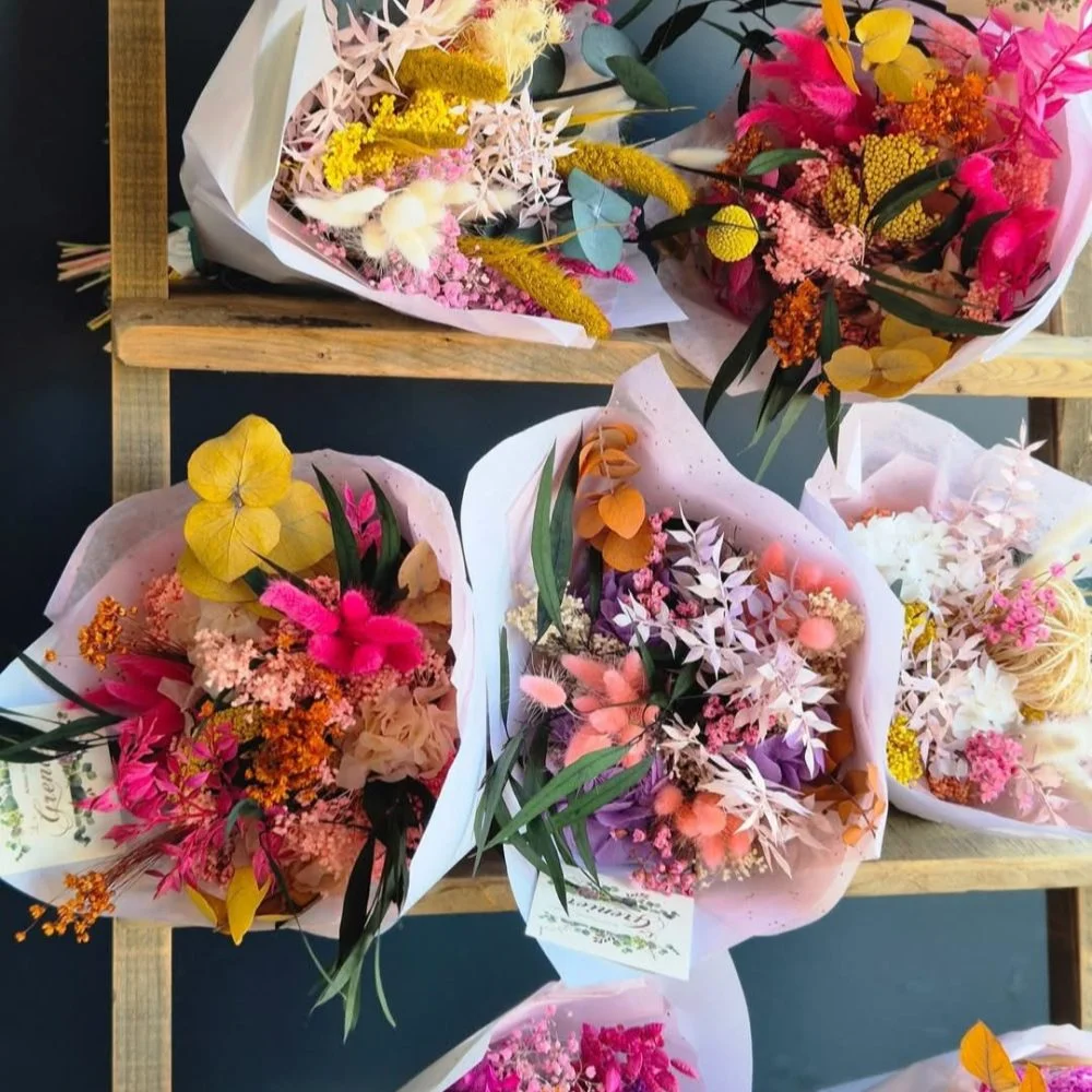 Bouquet de fleurs séchées, par Le Grenier Fleuriste, fleuriste à Rouillon