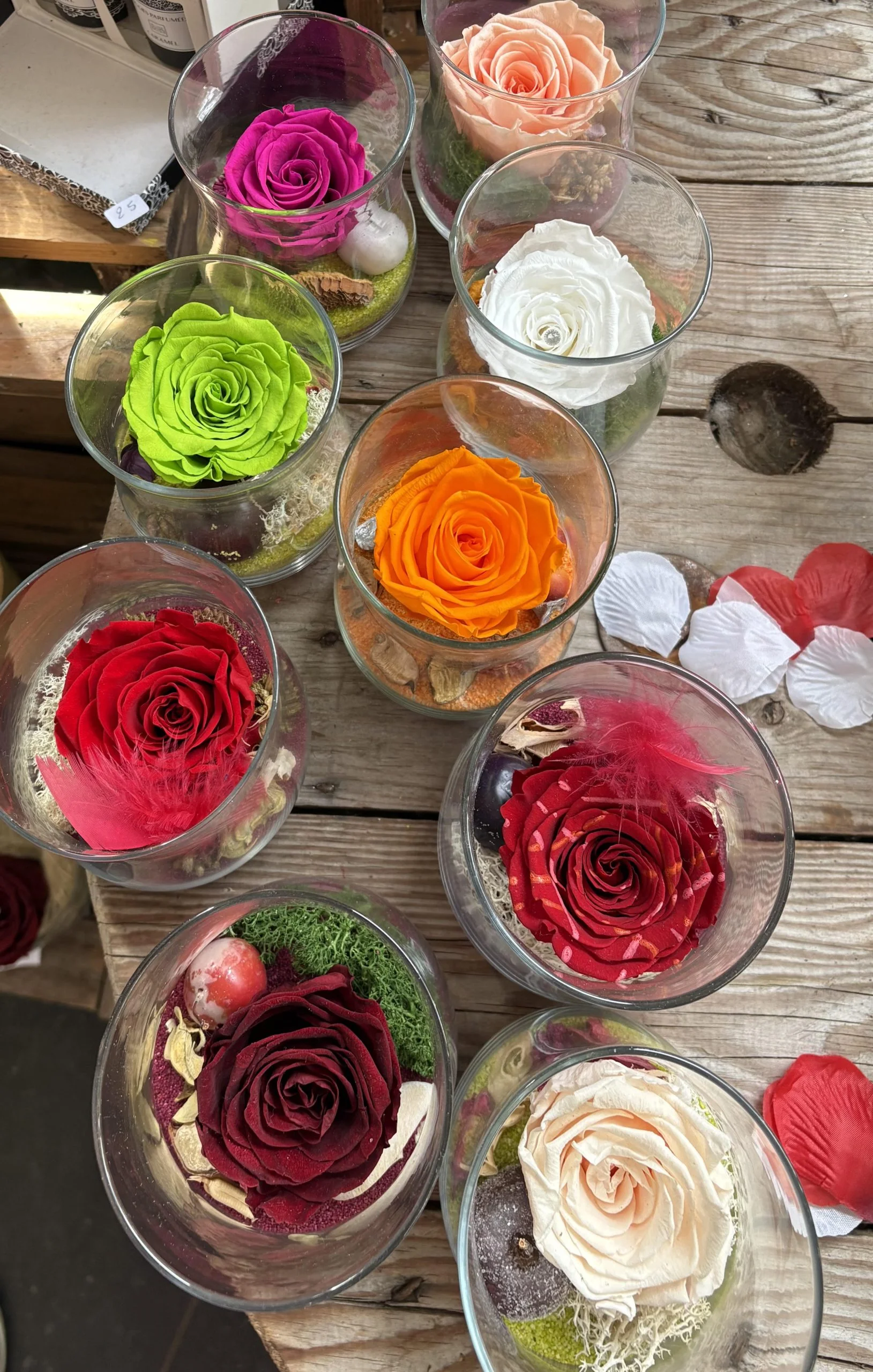 Rose éternelle petit vase, par Coeur de Fleur, fleuriste à Gembloux