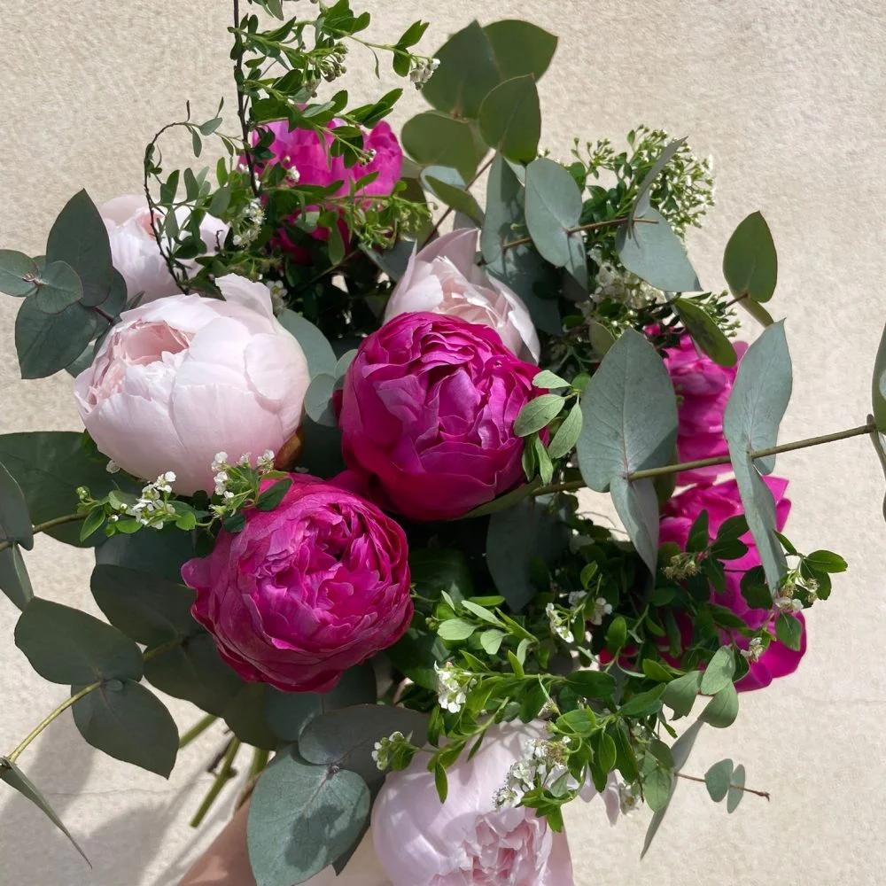 Bouquet Pivoines, par Le Jardin de O'hara, fleuriste à Pontoise