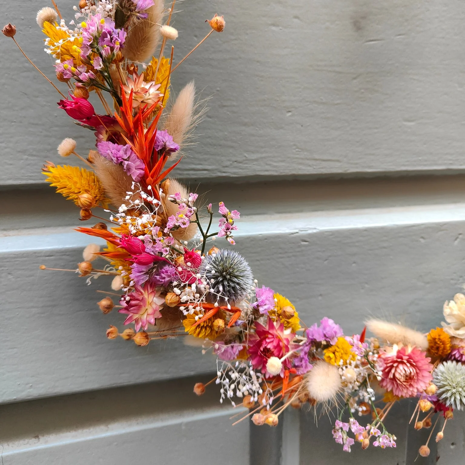 Couronne de fleurs séchées – 30cm, par La Belle Saison, fleuriste à Toulouse