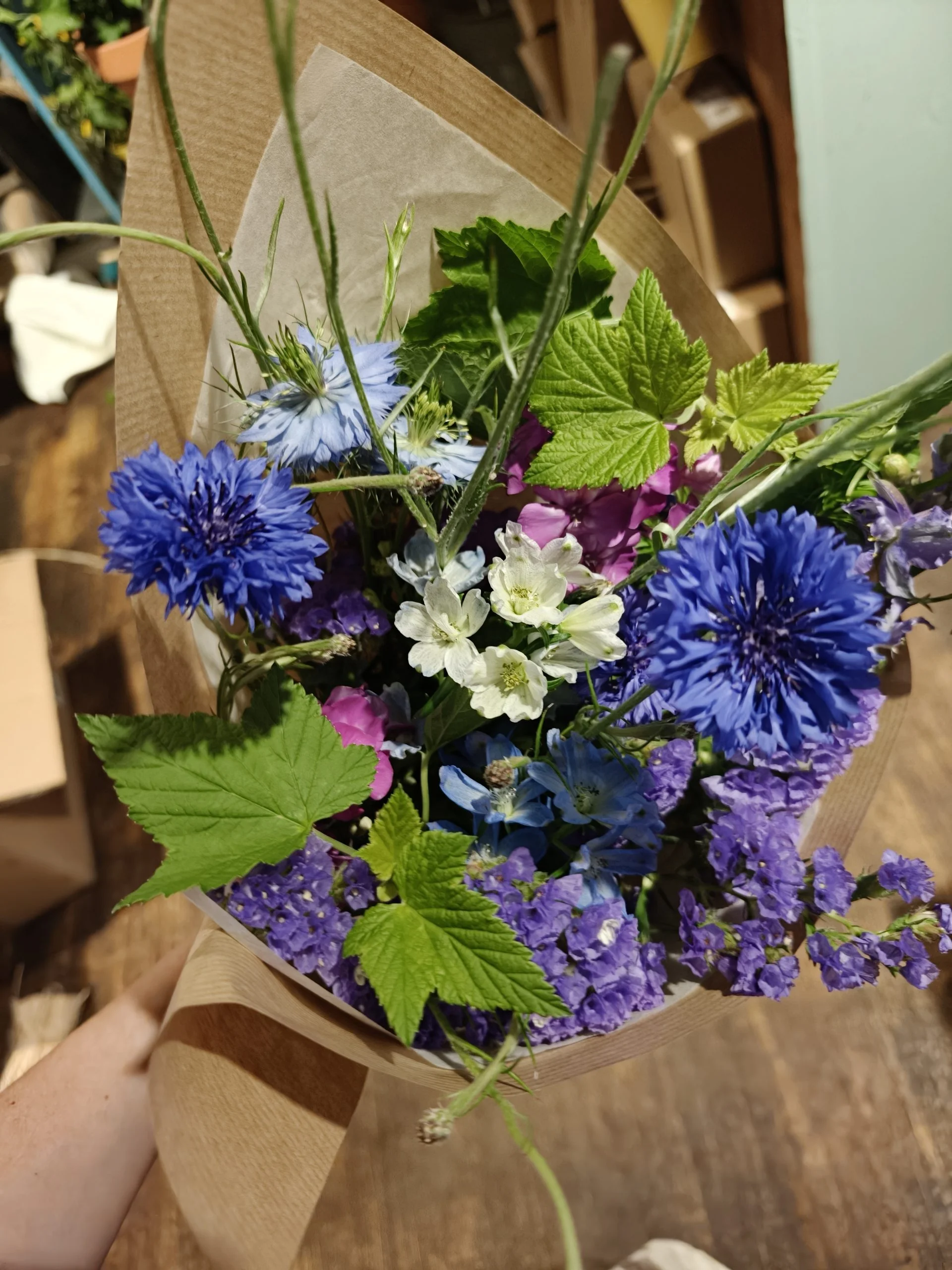 Bouquet Fleur bleue, par La Belle Saison, fleuriste à Toulouse