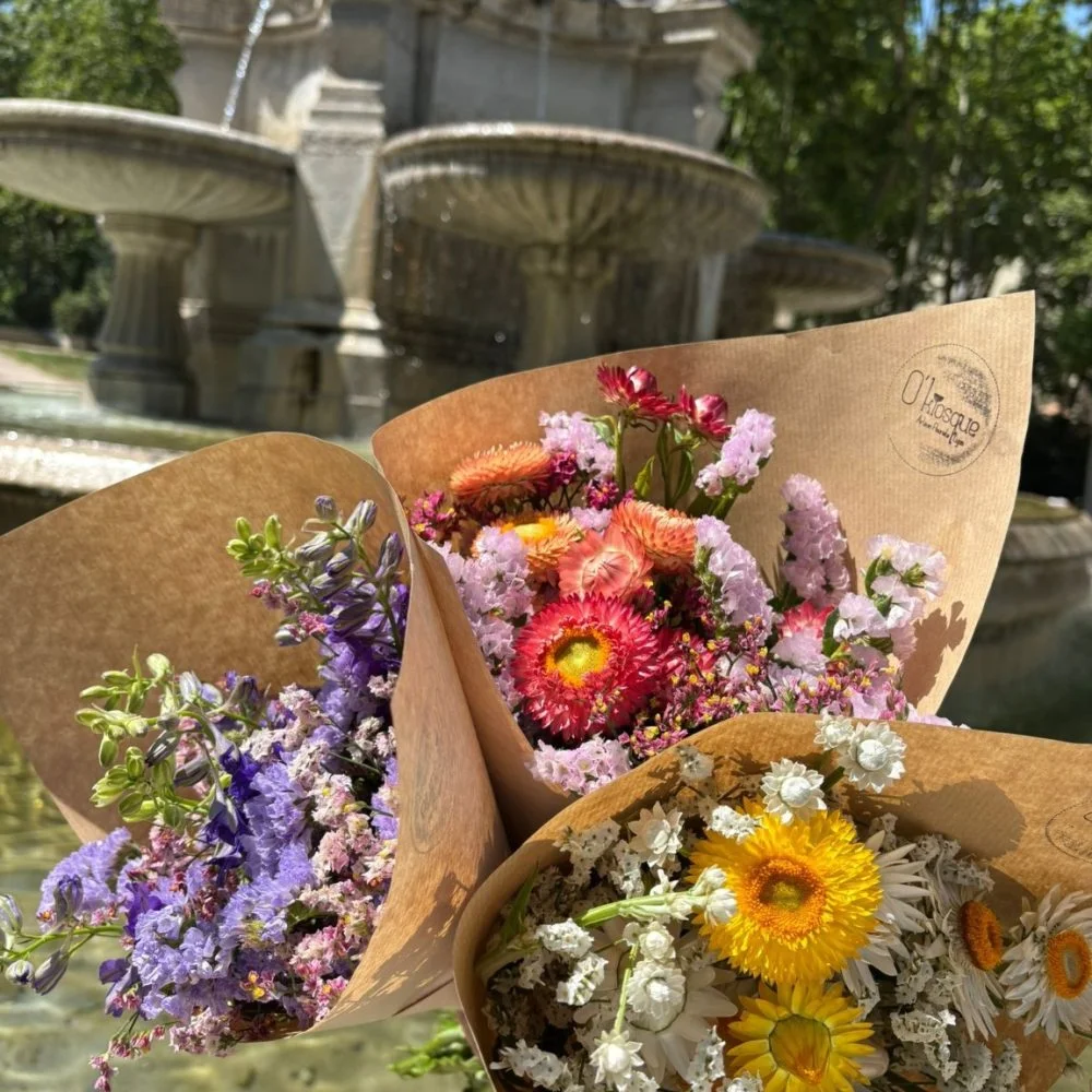Bouquet SURPRISE à faire sécher, par O'kiosque Lyon, fleuriste à Lyon