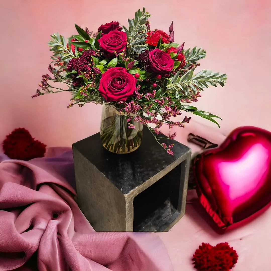 Bouquet de Roses rouges, par Le Jardin du 15e, fleuriste à Paris