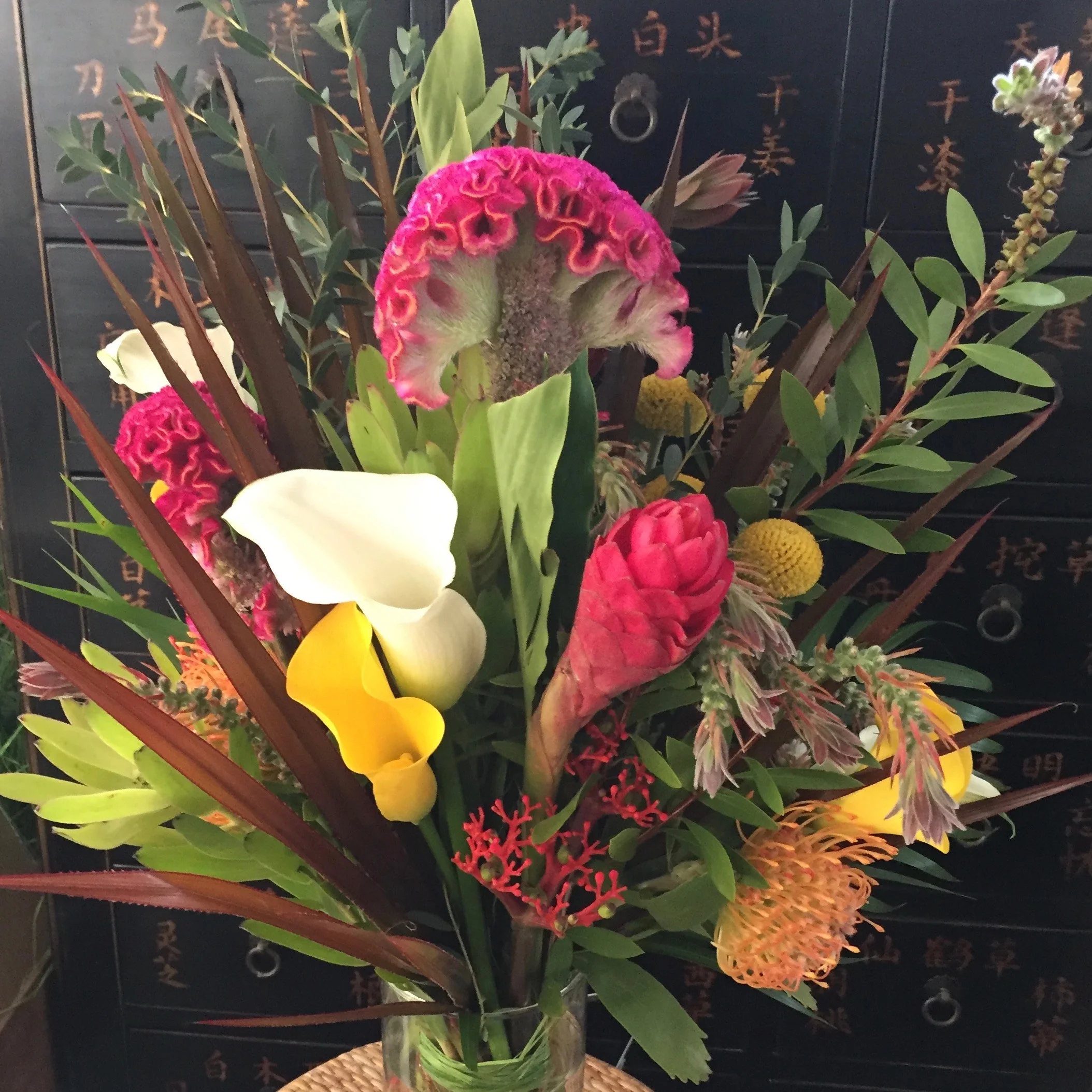 Bouquet exotique, par Hanakawa, fleuriste à Meudon