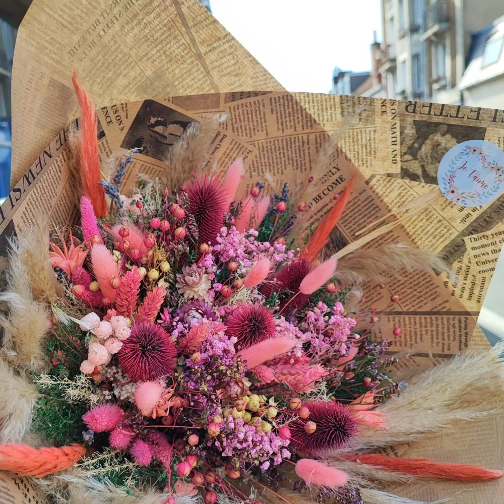 Bouquet de Fleurs Séchées, par L'ART Ô ZOIR, fleuriste à Tours