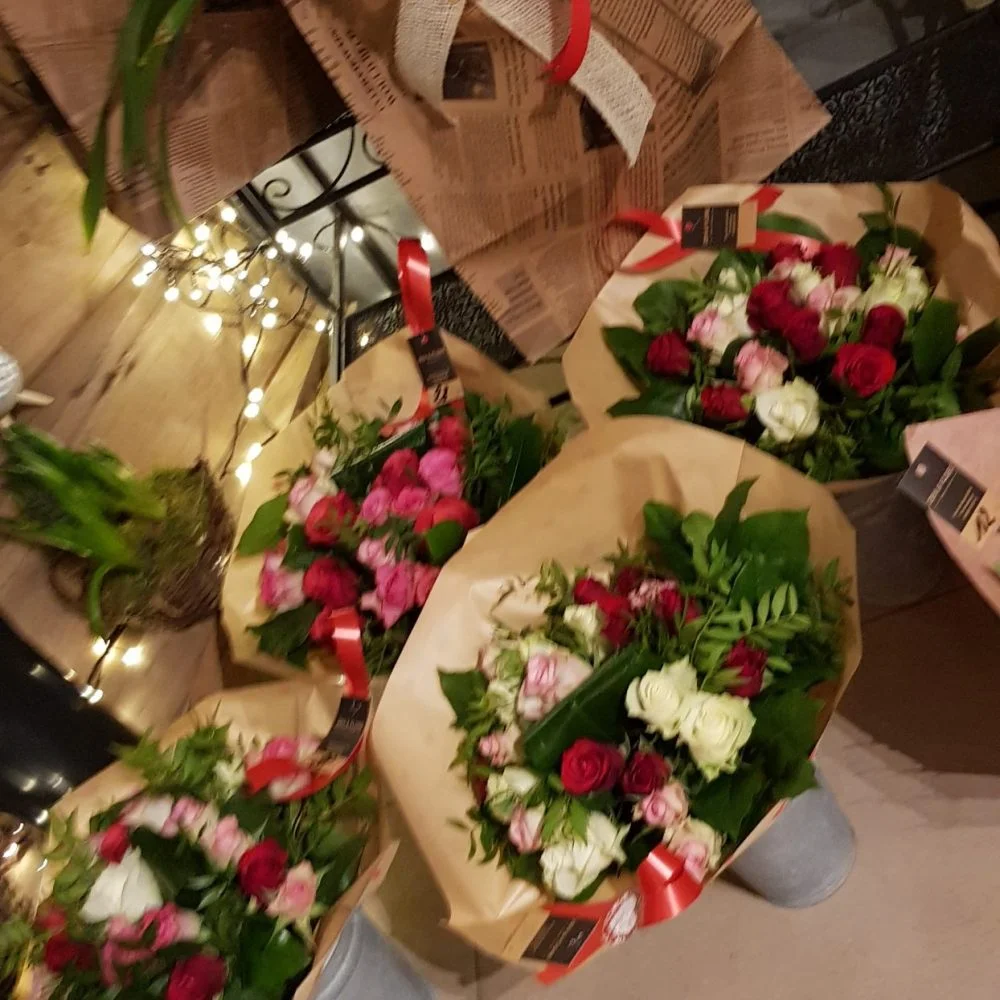 Bouquet Saint-Valentin, par Zen et Flore, fleuriste à La Louvière