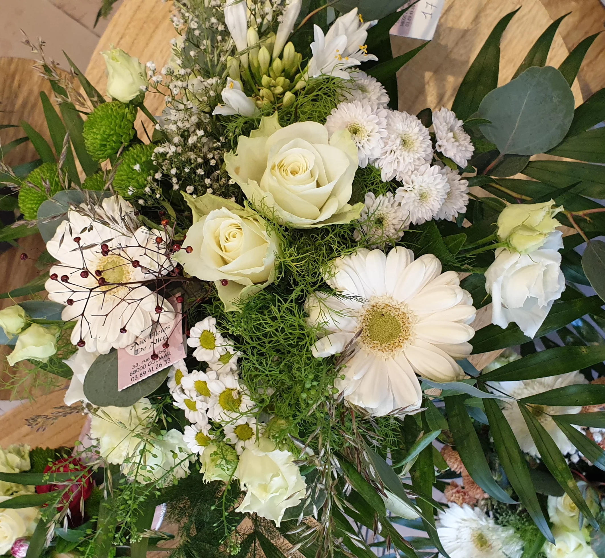 Bouquet Mariage, par Aux Fleurs De Nice, fleuriste à Colmar