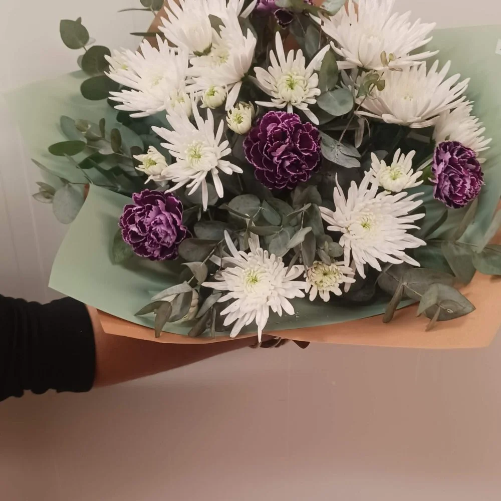 Brassée de Chrysanthèmes, par Ti Fleur Lakour, fleuriste à Saint-Joseph
