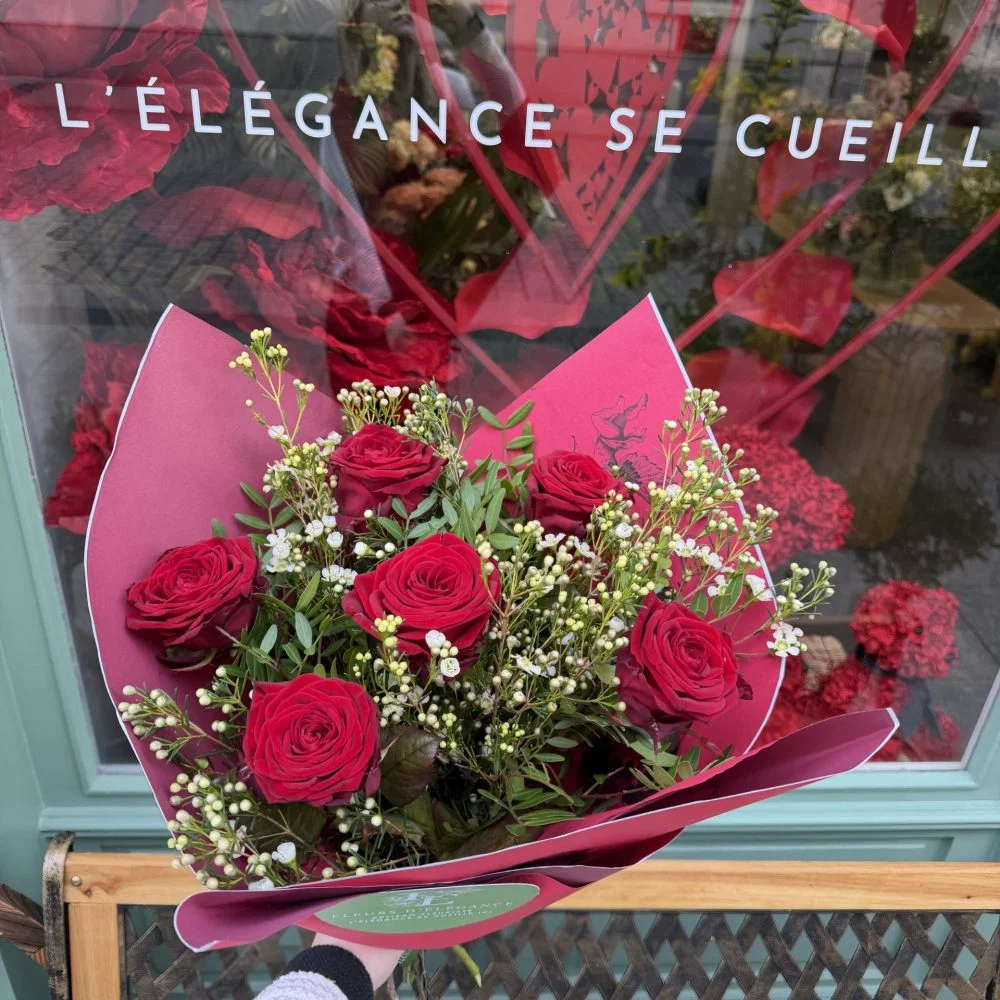 Bouquet Saint-Valentin, par Fleurs d’élégance, fleuriste à Caen