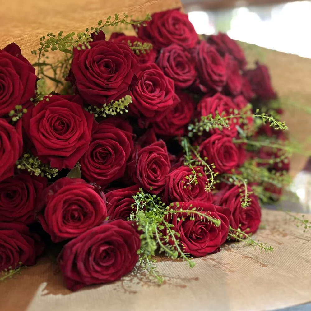 Bouquet de Roses rouges, par Valentine Fleuriste, fleuriste à La Rochelle