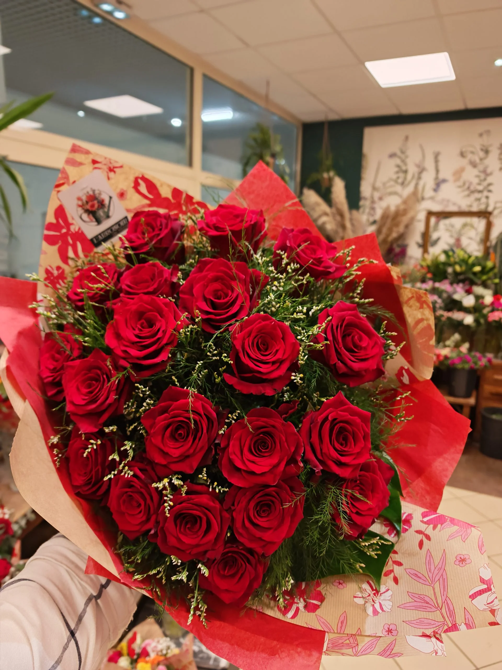 Bouquet de Roses rouges, par L'arrosoir de Marie, fleuriste à Fontaine-la-Guyon