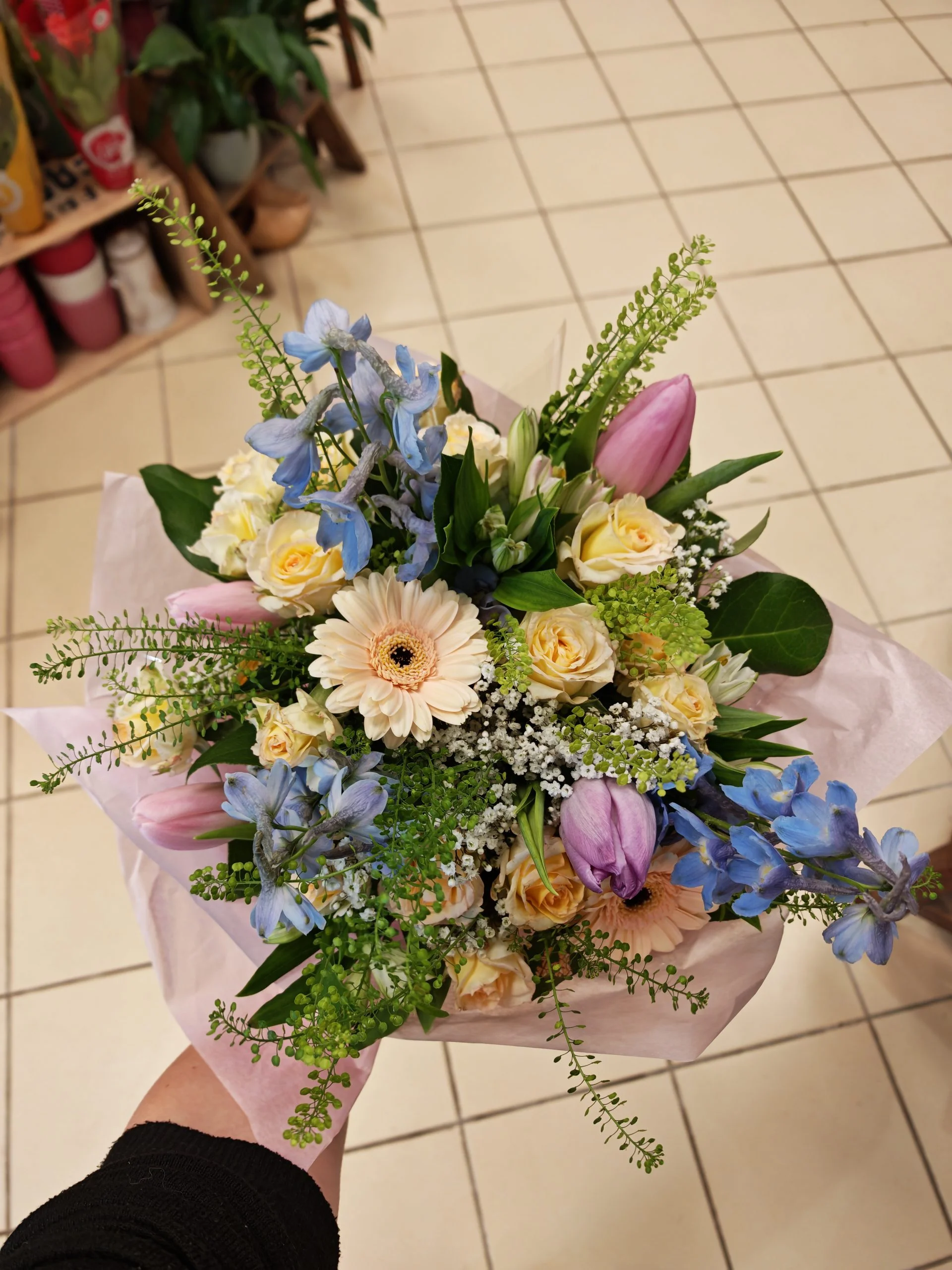 Bouquet Naissance, par L'arrosoir de Marie, fleuriste à Fontaine-la-Guyon