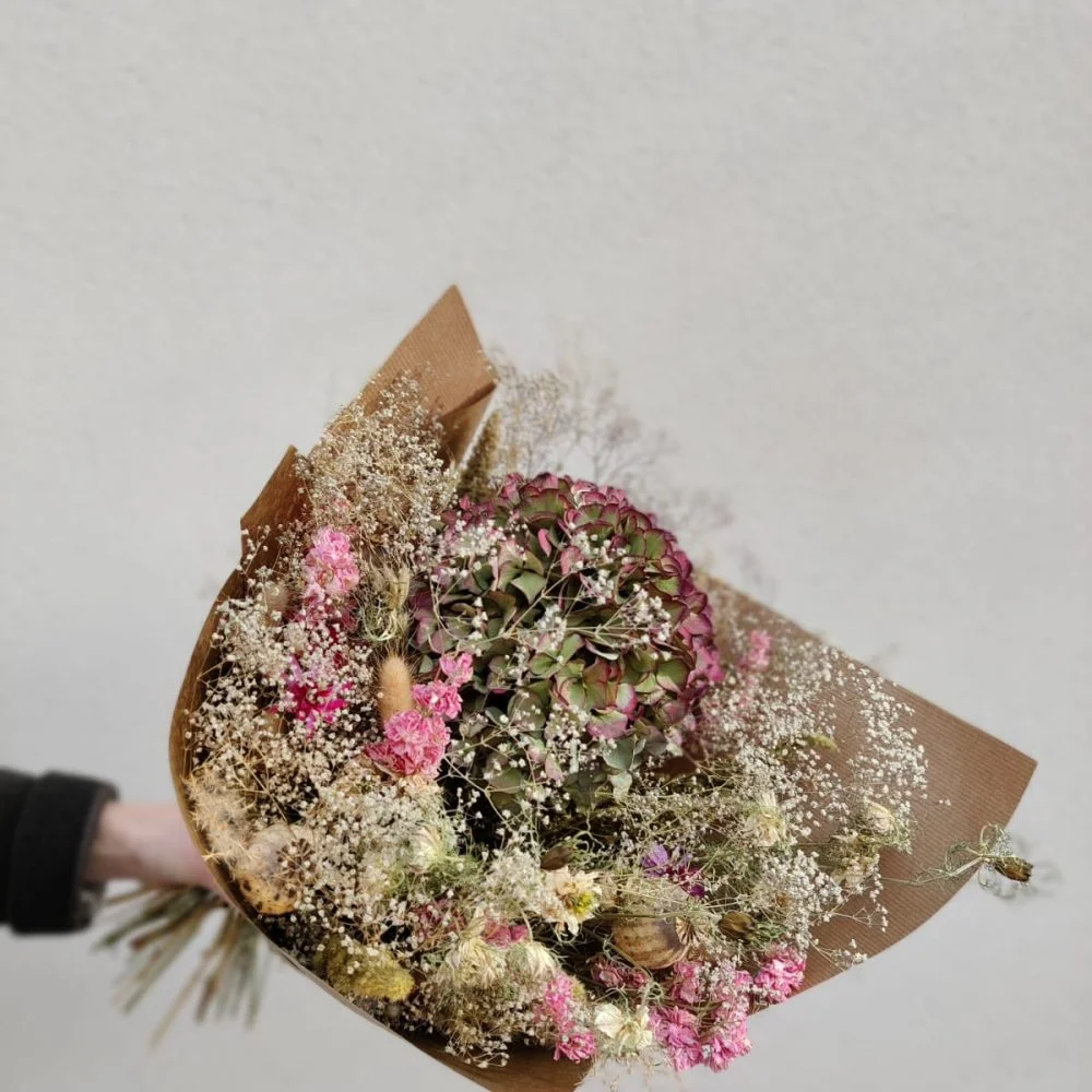 Bouquet de fleurs séchées, par Rose Et Chardon, fleuriste à Meudon