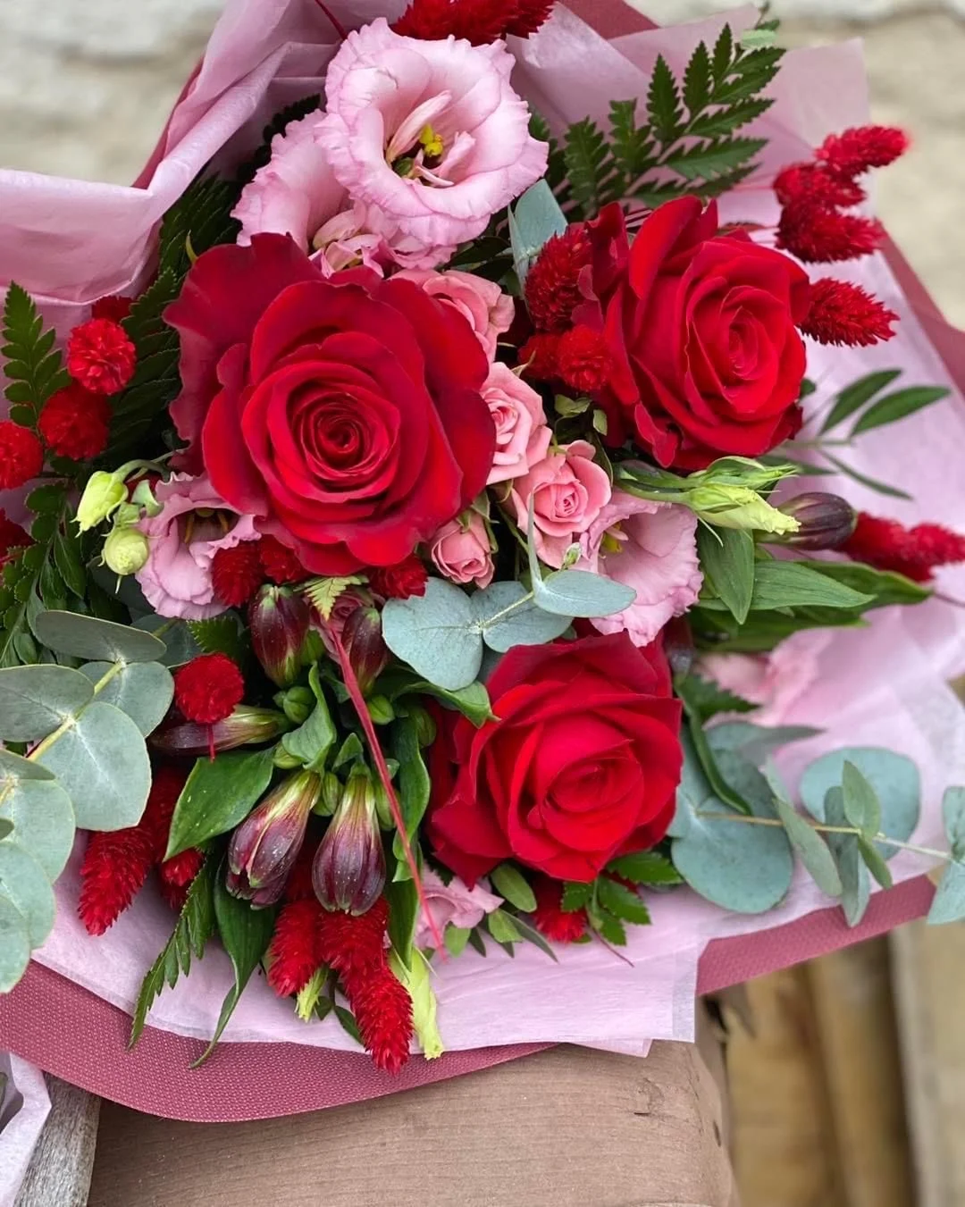 Bouquet Saint-Valentin, par Eglantine et Pivoine, fleuriste à Davézieux