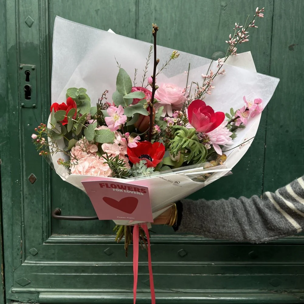 Bouquet Saint-Valentin, par Poppy Figue, fleuriste à Toulouse