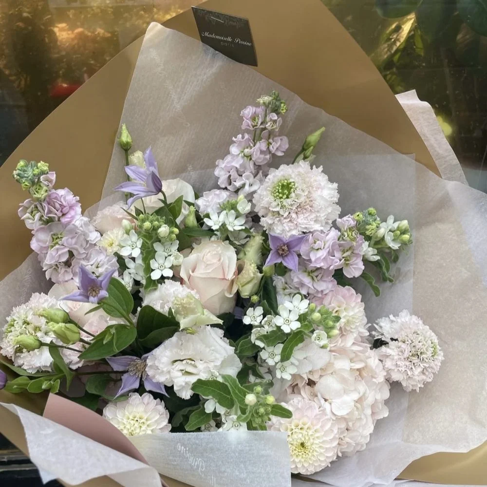 Bouquet Naissance, par Mademoiselle Pivoine, fleuriste à Paris
