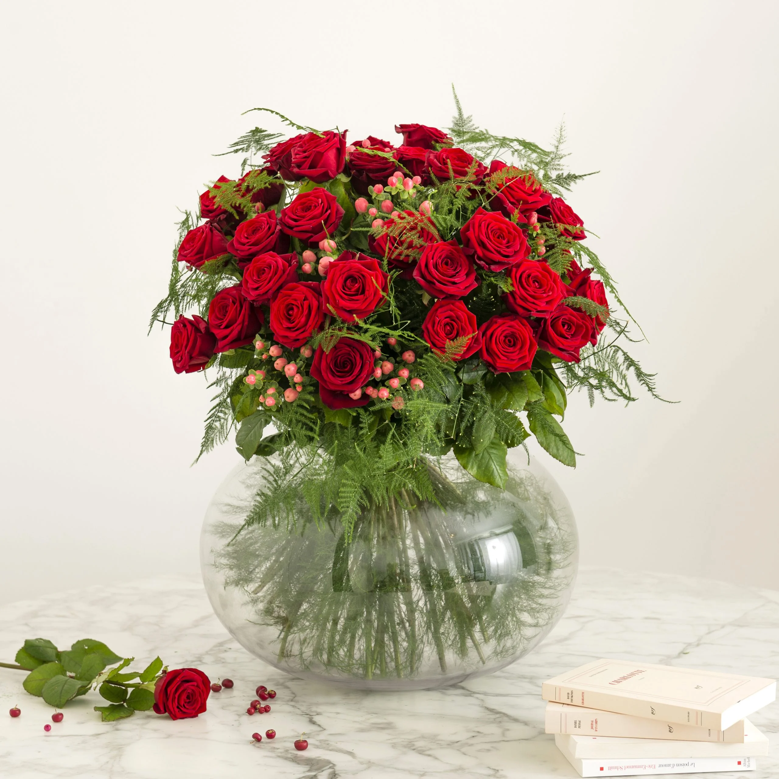 Bouquet de Roses rouges, par Aux Colonnes Fleuries, fleuriste à Ajaccio