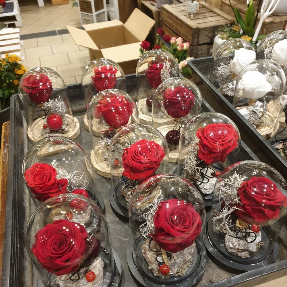 Rose éternelle, par Fleurs Baccara, fleuriste à Dour