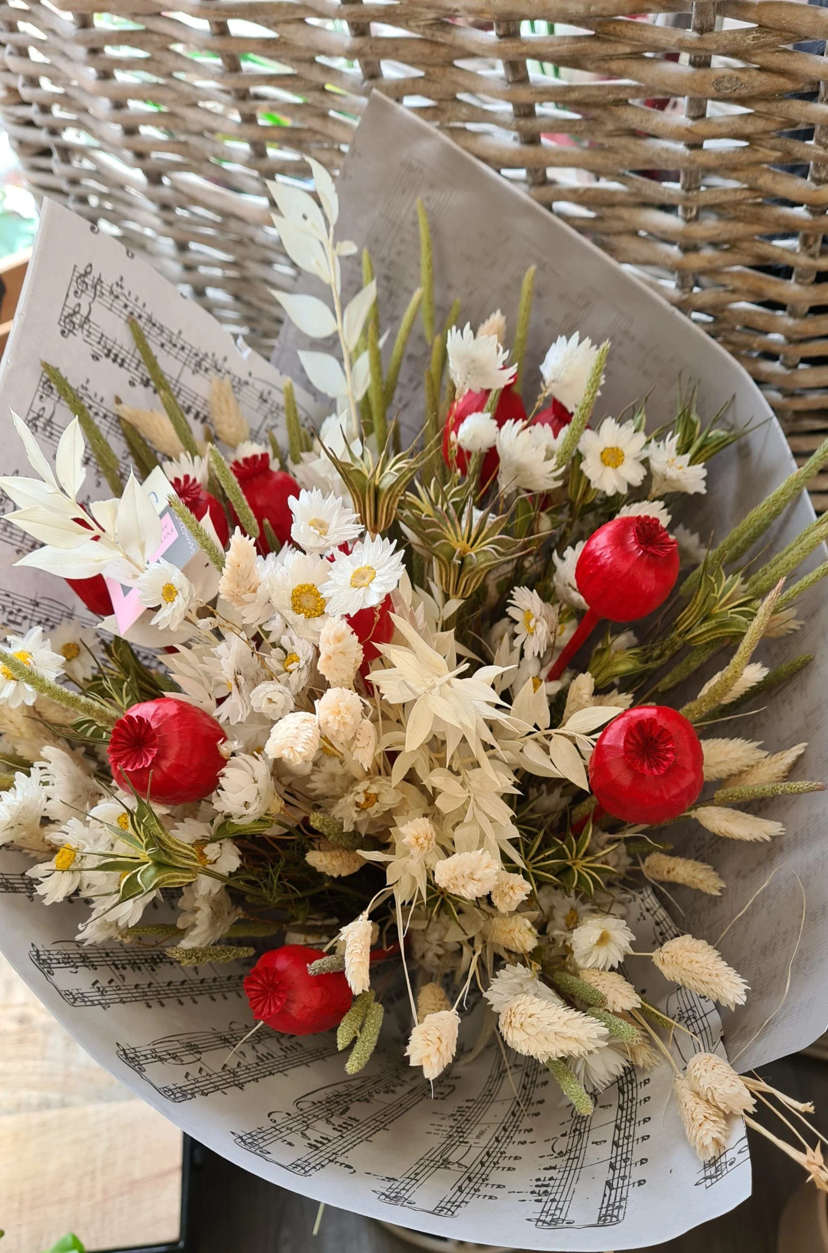 Bouquet De Fleurs Séchées, par Passionnement, fleuriste à Carmaux