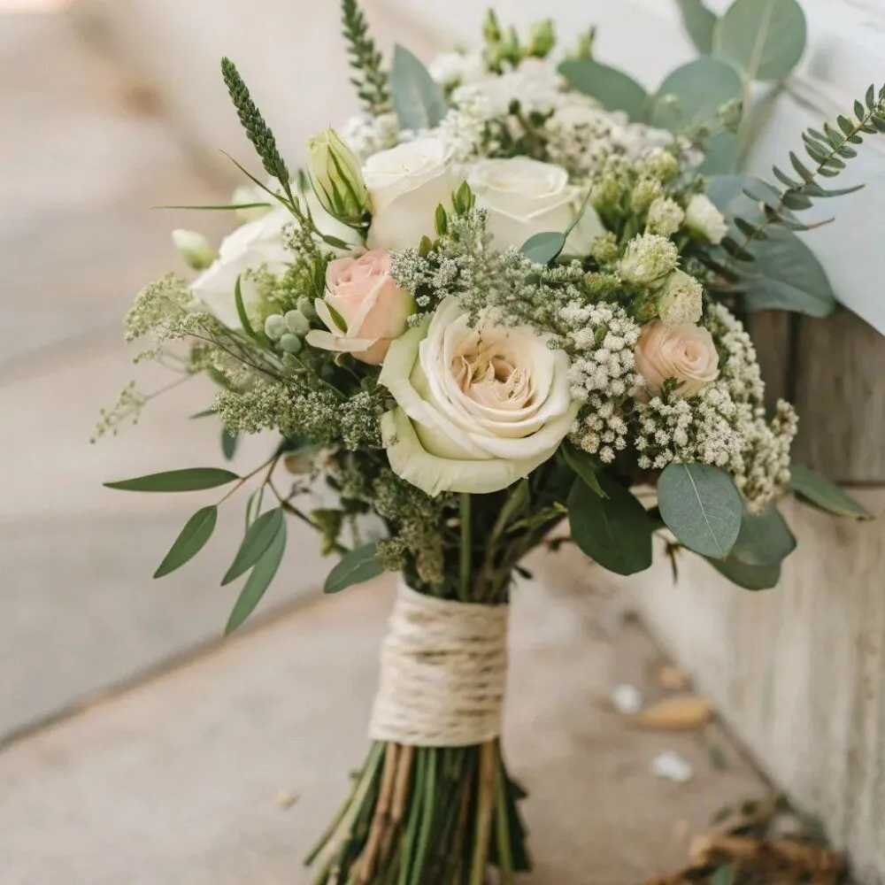 bouquet mariage lune blanche, par Les fleurs de Célony, fleuriste à Aix-en-Provence