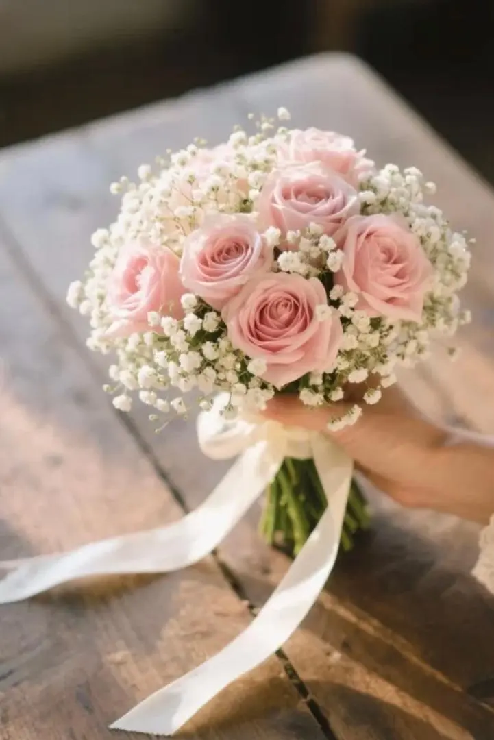 Bouquet mariage étoile rose, par Les fleurs de Célony, fleuriste à Aix-en-Provence