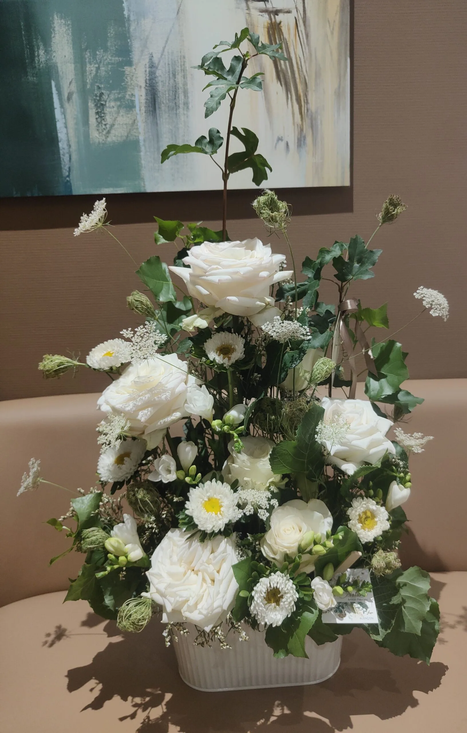 Composition pureté, par Au naturel, fleuriste à Alençon