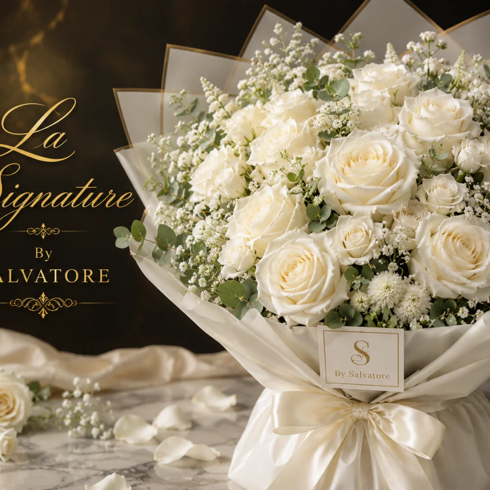 Le blanc s'associe à toutes vos émotions, par La Signature Flowers, fleuriste à Anderlecht
