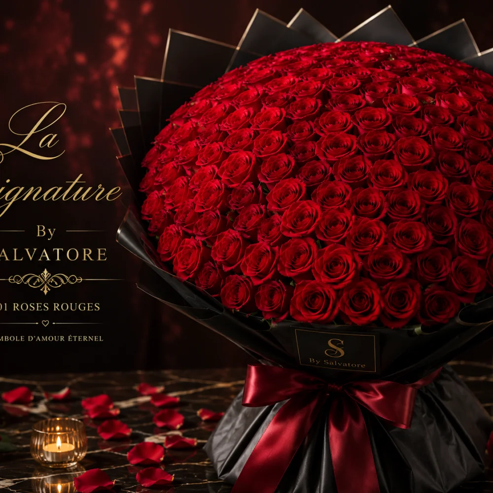 101 Roses Rouges, par La Signature Flowers, fleuriste à Anderlecht