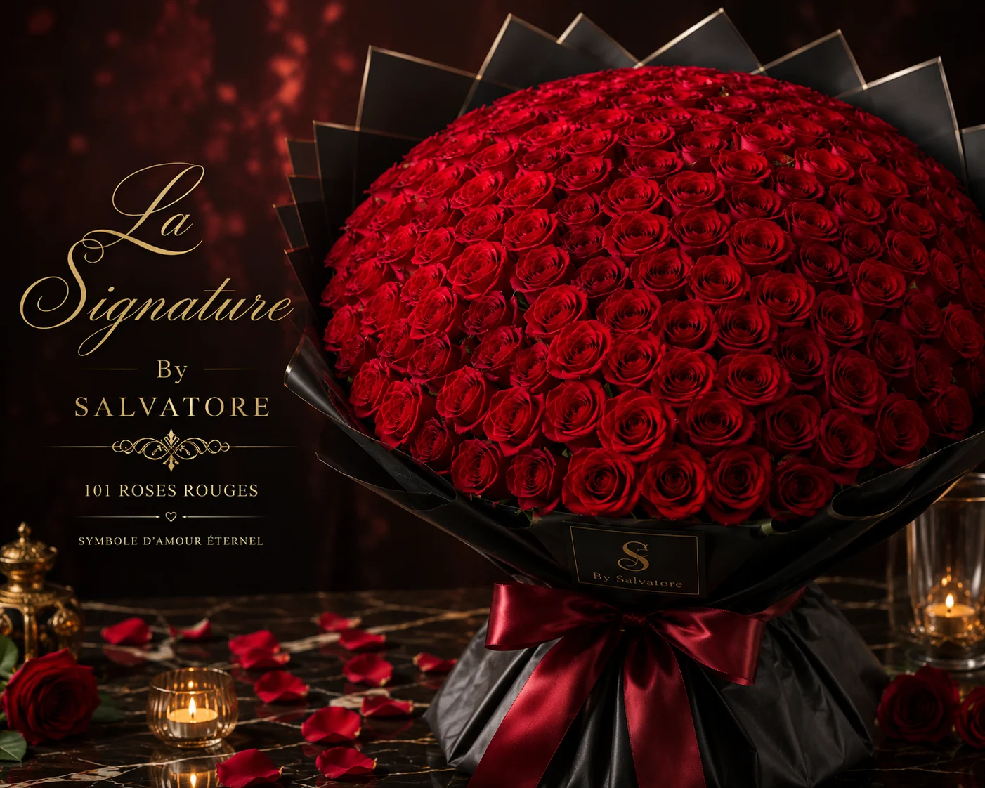 101 Roses Rouges, par La Signature Flowers, fleuriste à Anderlecht