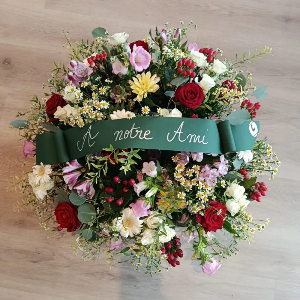 Coussin de Deuil, par Fleurs de Lune, fleuriste à Saint-Parres-aux-Tertres