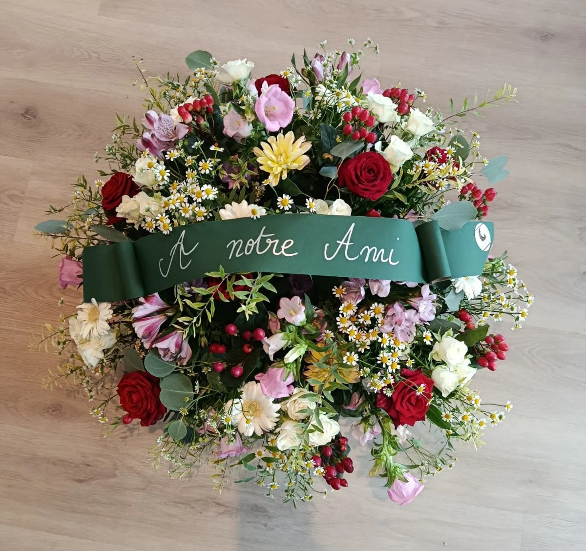 Coussin de Deuil, par Fleurs de Lune, fleuriste à Saint-Parres-aux-Tertres
