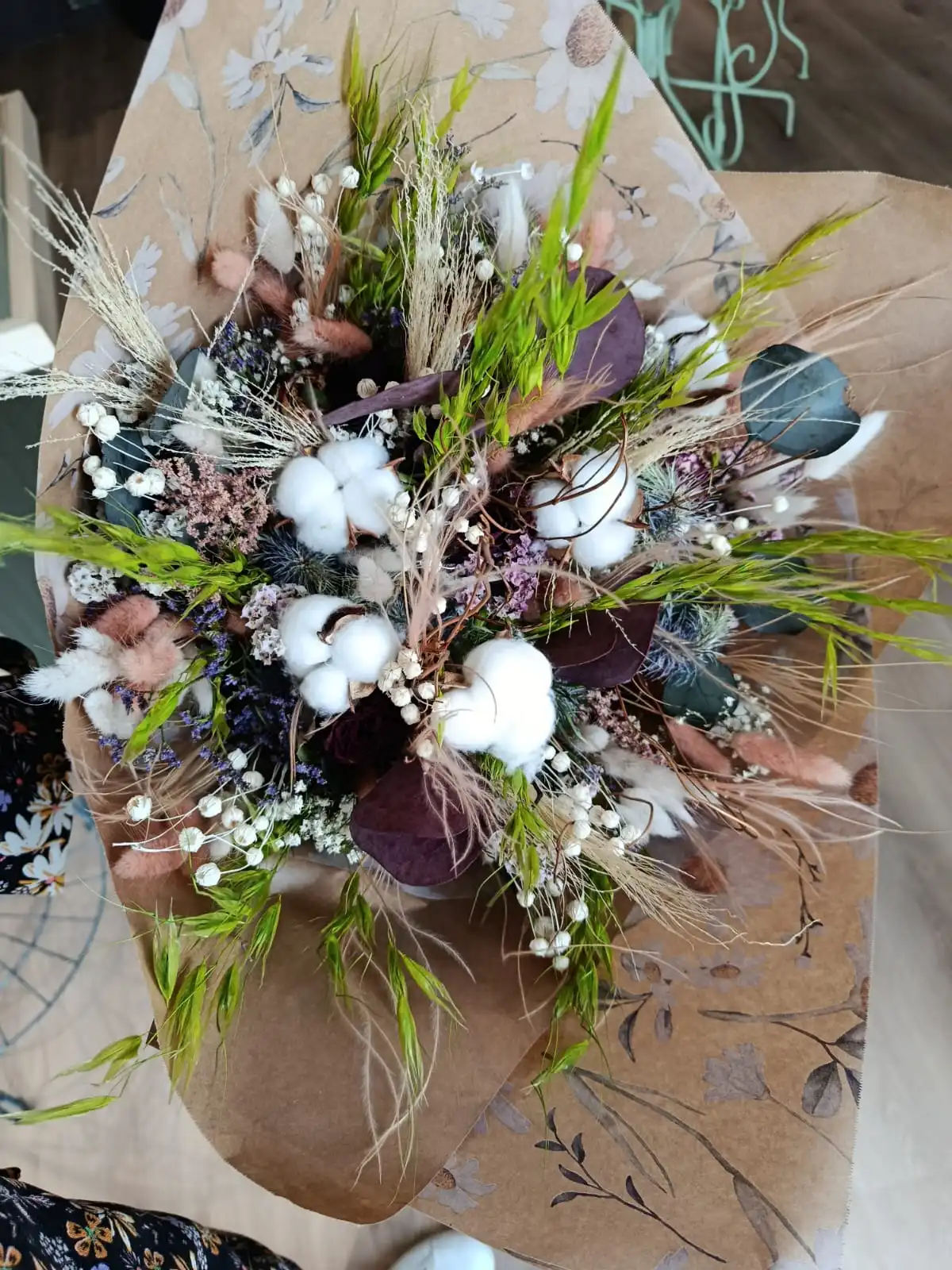 Bouquet Fleurs Séchées, par Fleurs de Lune, fleuriste à Saint-Parres-aux-Tertres