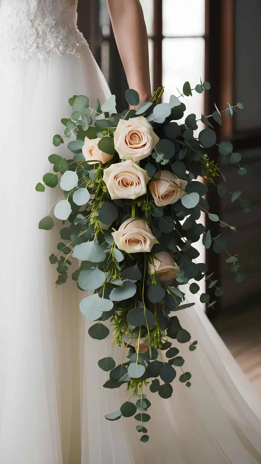Bouquet retombant Rose, par Les fleurs de Célony, fleuriste à Aix-en-Provence