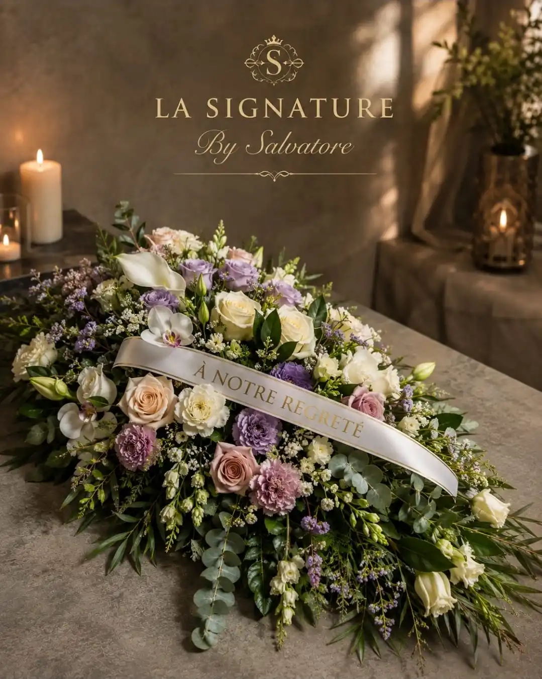 Coussin Mortuaire, par La Signature Flowers, fleuriste à Anderlecht