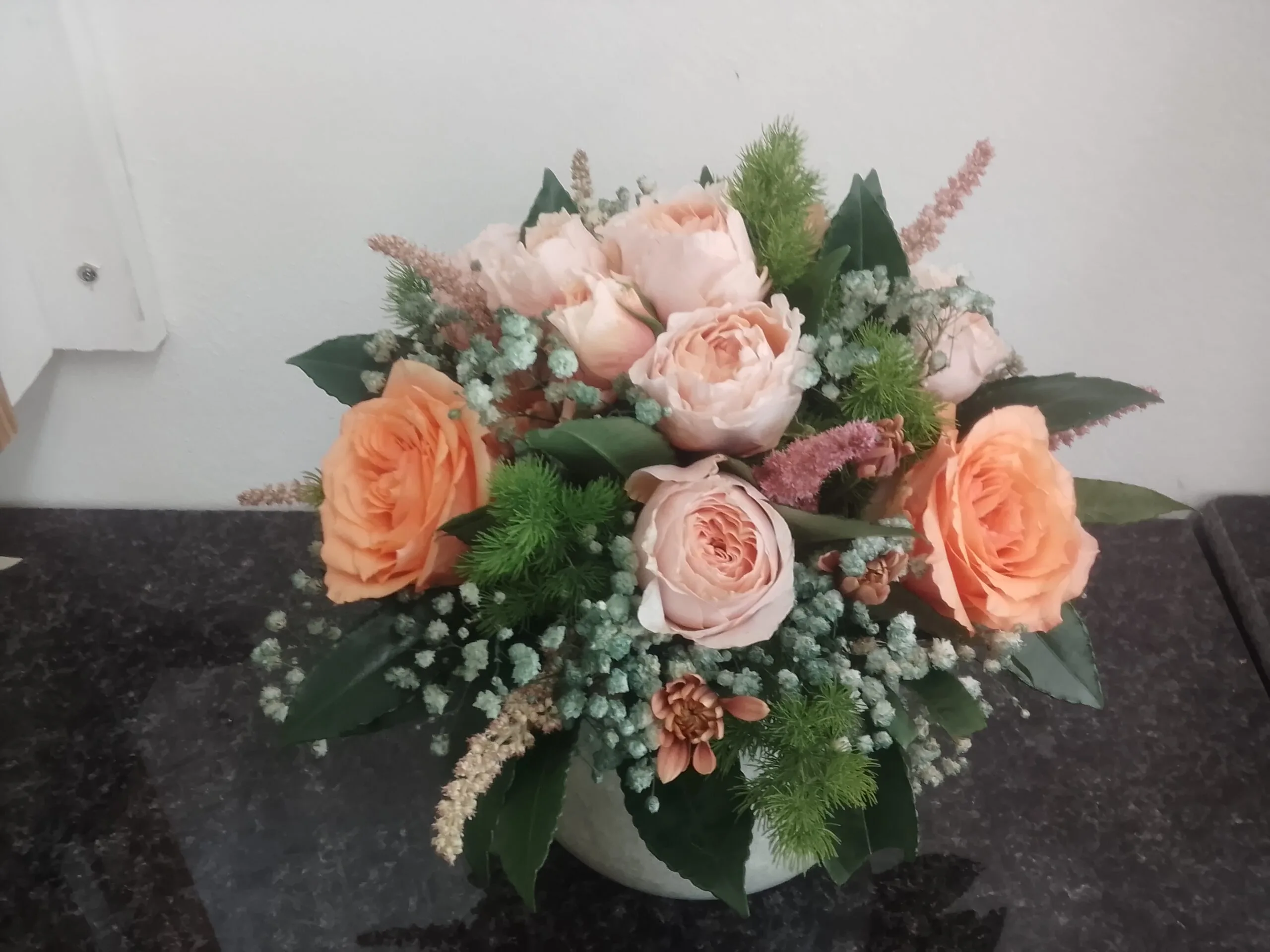 Merci, par Arum Flowers, fleuriste à Saint-André