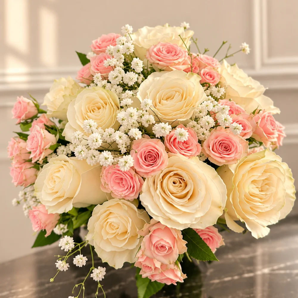 Douceur Élégante, par Au Bouquet de la Reine, fleuriste à Boulogne-Billancourt
