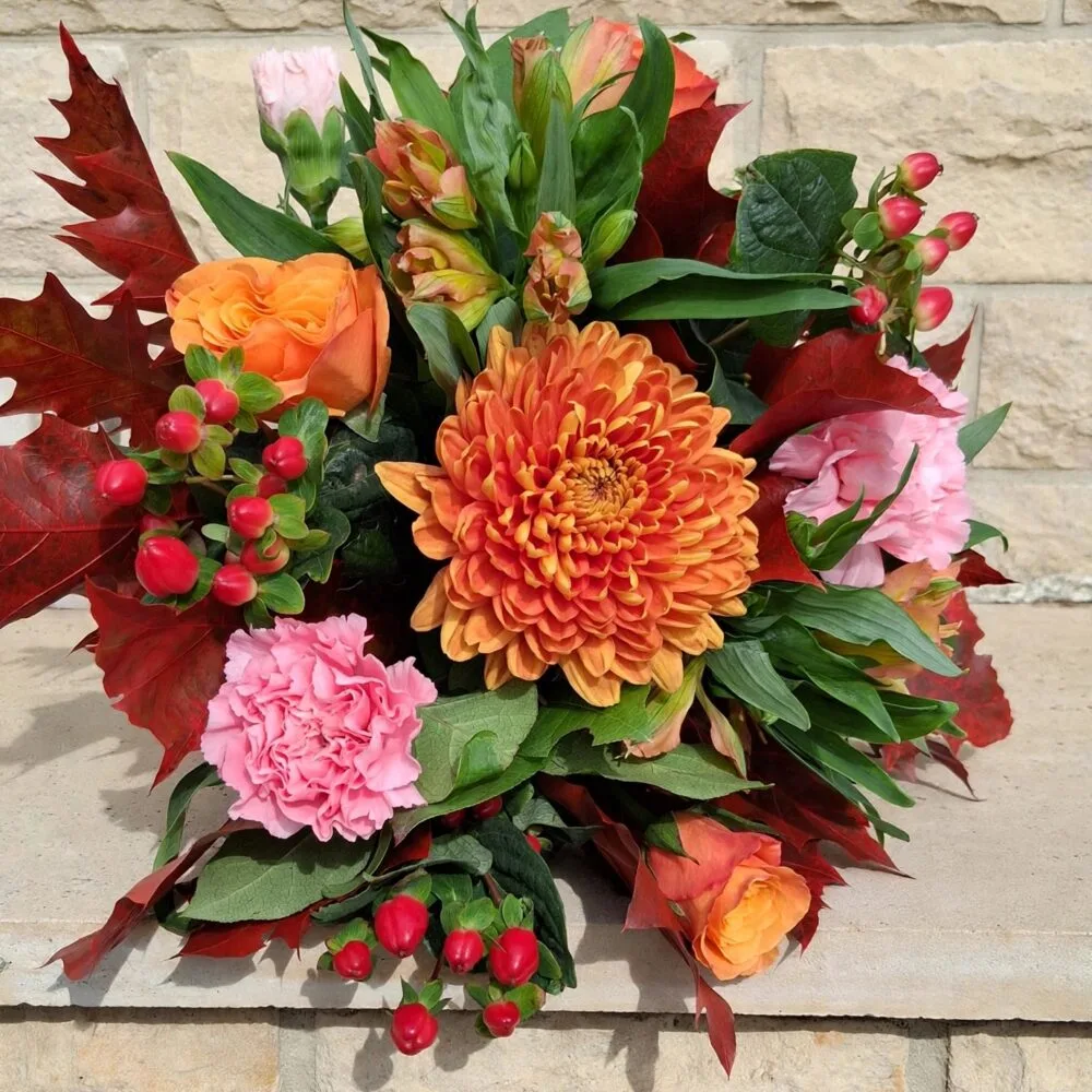 Bouquet Automnal, par Bonheur des fleurs, fleuriste à La Montagne
