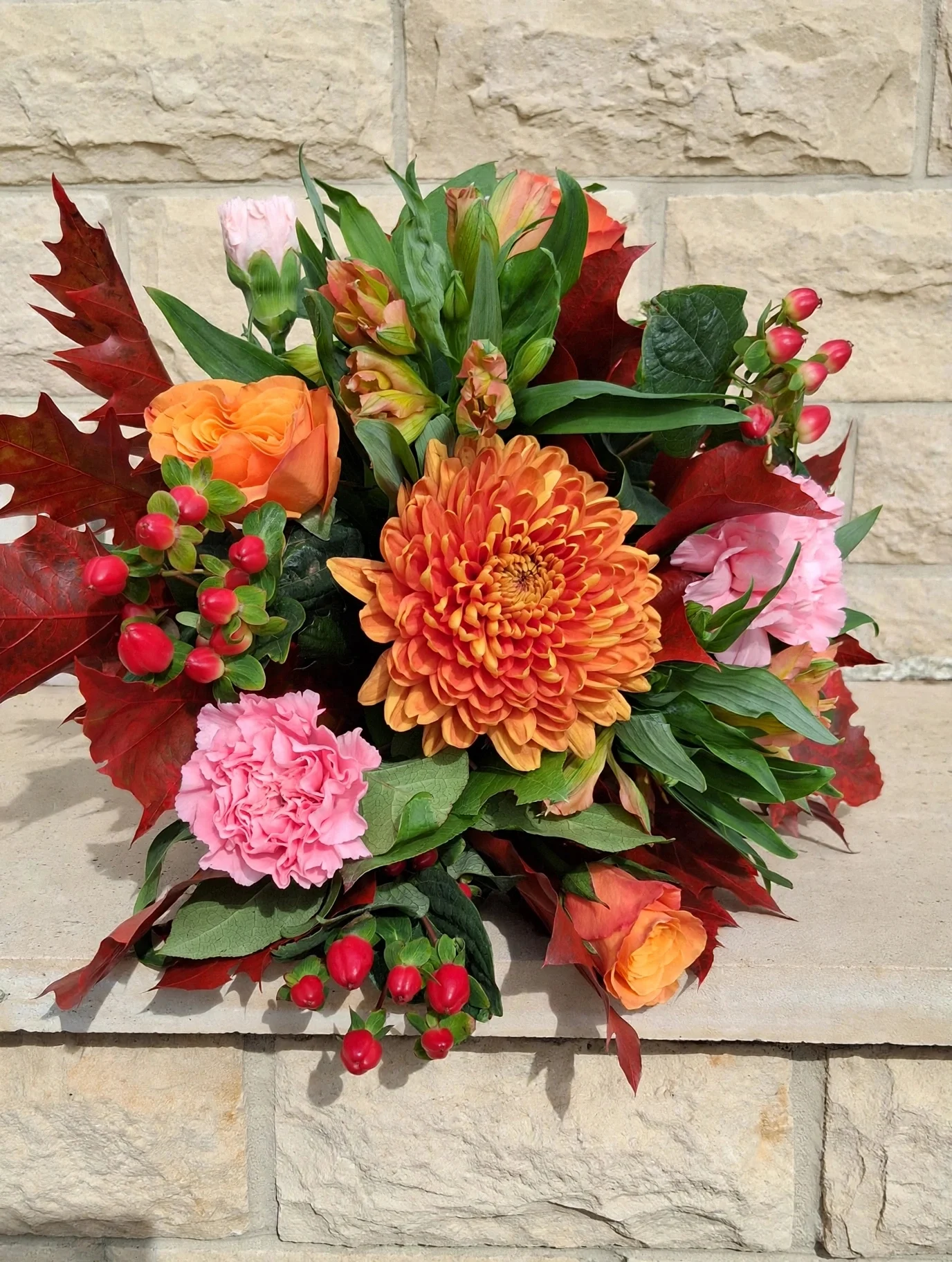 Bouquet Automnal, par Bonheur des fleurs, fleuriste à La Montagne