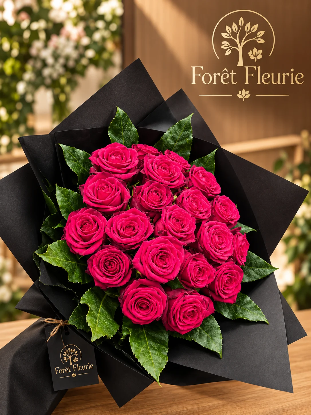 51 Roses rouges, par Forêt Fleurie, fleuriste à Bruxelles