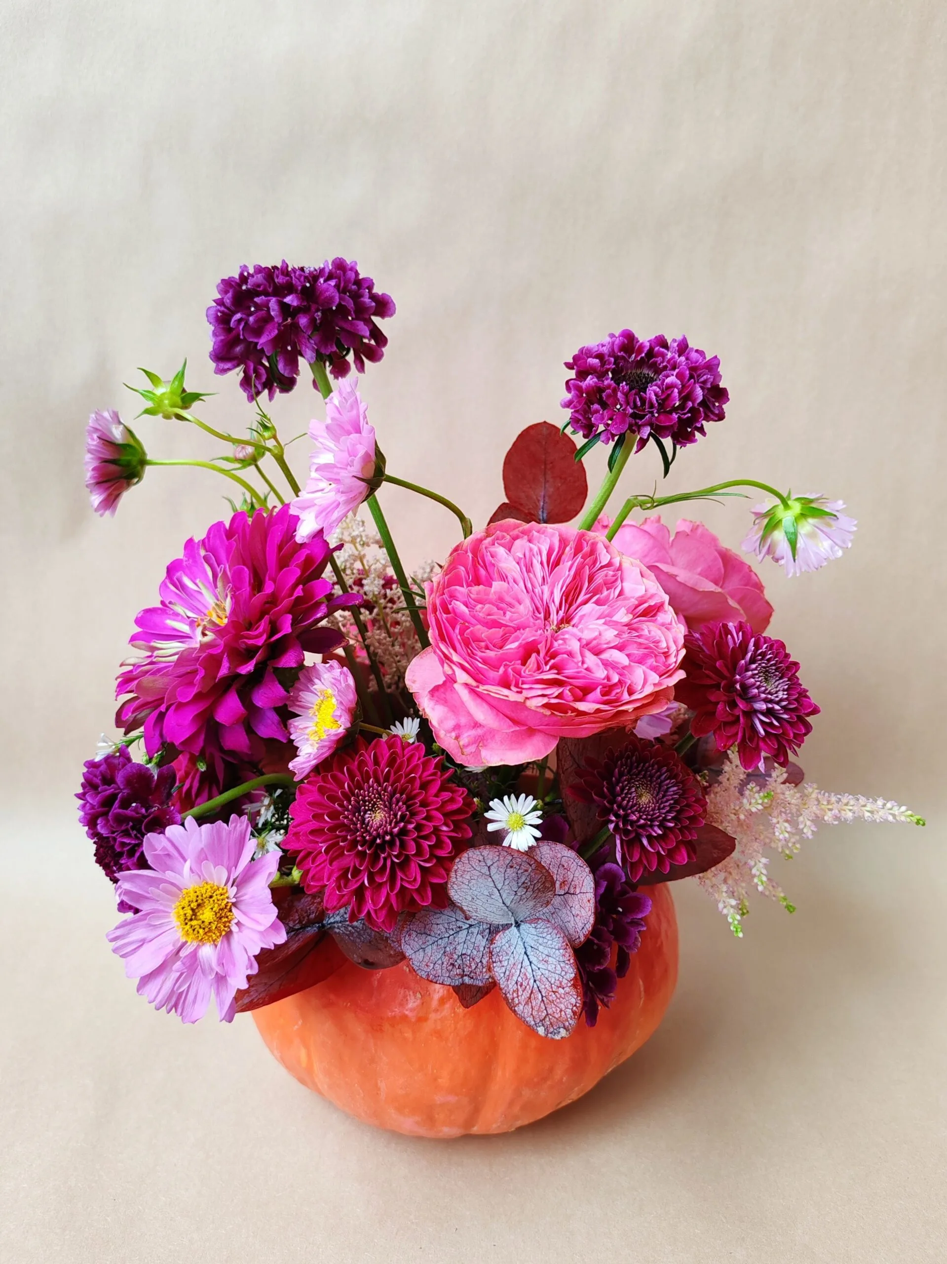 Citrouille fleurie, par Les Rêveries d'Elise - Atelier Floral, fleuriste à Aix-en-Provence